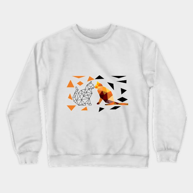 Cat love Geometry Crewneck Sweatshirt by sigma_shop